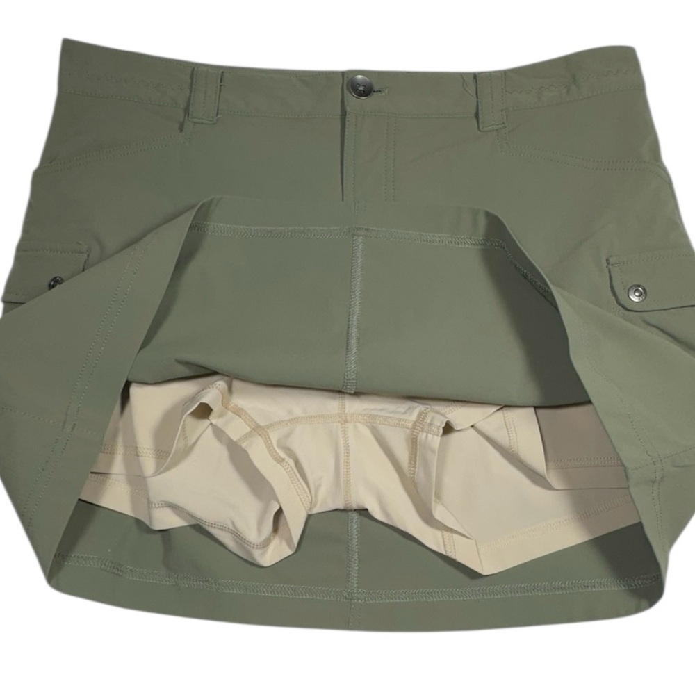 Eddie Bauer Women’s Olive Cargo Travex Flexion Athletic Hiking Skorts Size 8 - Picture 6 of 16